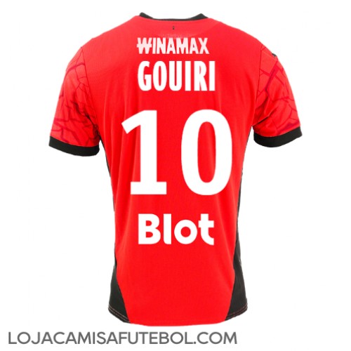 Camisa de Futebol Stade Rennais Amine Gouiri #10 Equipamento Principal 2024-25 Manga Curta